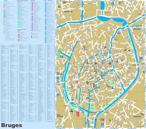 Bruges tourist attractions map