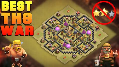 New!!! Best TH8 WAR/[defense] Base 2019!! COC Town Hall 8 War Base ...