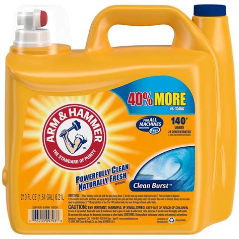 ARM & HAMMER 210-fl oz Clean Burst HE Liquid Laundry Detergent at Lowes.com