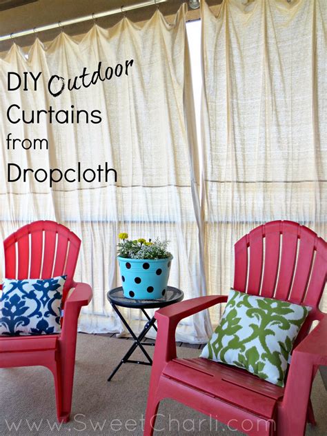 DIY Outdoor Curtains from Dropcloth - Sweet Charli