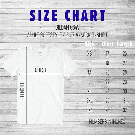 Gildan T Shirts Size Chart Guide