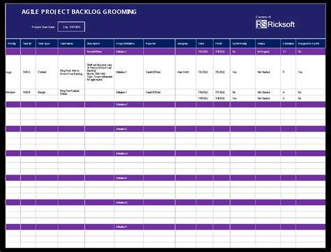 Backlog Excel Template - Hermit Crab Good