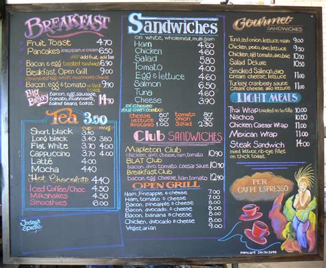 cafe menu blackboard | Cafe menu boards, Chalkboard menu, Cafe menu