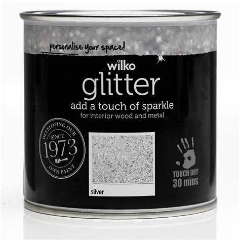 Wilko | Glitter paint silver, Glitter paint for walls, Glitter paint