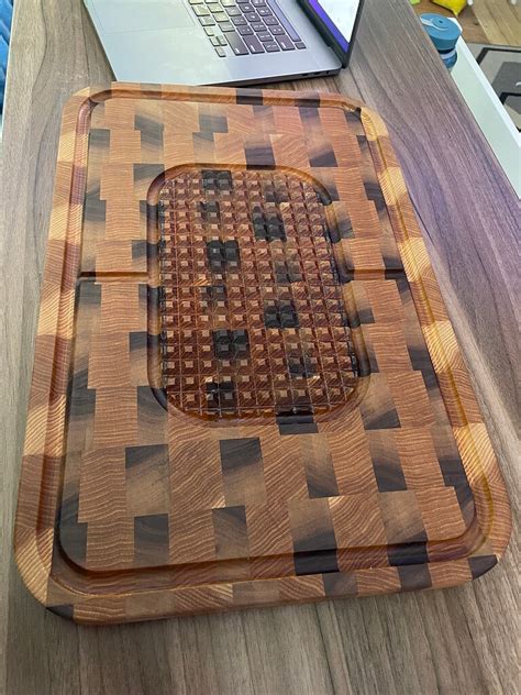 End Grain Cutting Board with Meat Spikes - Gallery - Carbide 3D ...