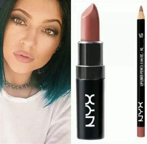 NYX Matte Lipstick WHIPPED CAVIAR + Lipliner MAUVE Kylie Jenner Lip Set ...