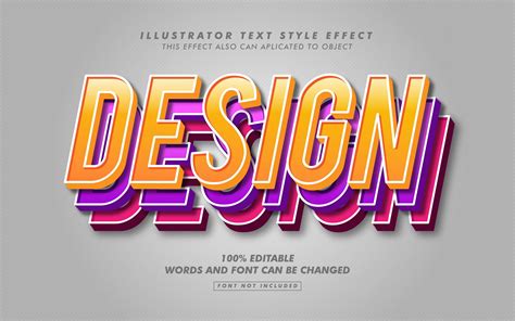 3d Text Logo Illustrator