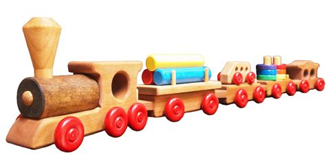 Wooden Train Set | Green Toys for Toddlers | Papa Dons Toys