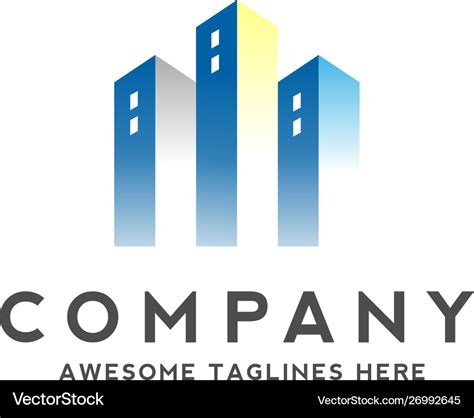 City building and construction logo Royalty Free Vector