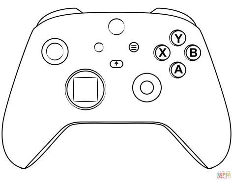 Xbox Controller Coloring Page. Free Printable Coloring Page - Coloring ...