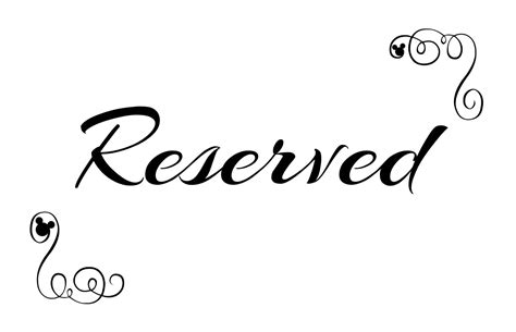 Free Printable Reserved Seating Signs for Your Wedding Ceremony