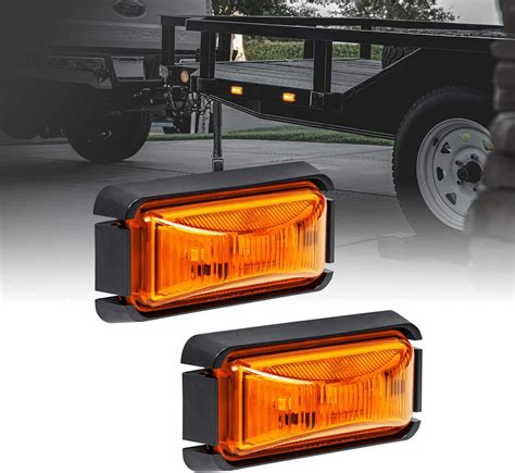 Amazon.com: 2pc 2.5" Amber LED Trailer Marker Light w/Black Bezel [DOT ...