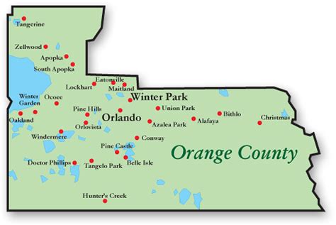 Orange County Orlando Florida Map - Felice Thomasina