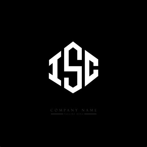 ISC letter logo design with polygon shape. ISC polygon and cube shape ...