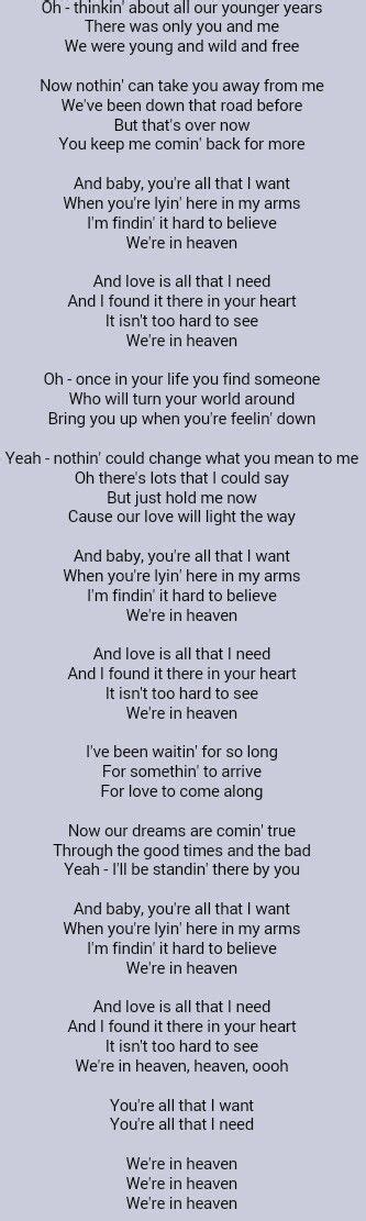 Heaven bryan adams lyrics - myteshare