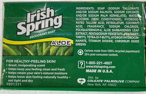 Irish Spring Aloe Vera Bar Soap, 3.7 Ounce, 8 Bar Pack – GeekGearStore