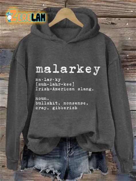 Malarkey Irish American Slang Sweatshirt - Zerelam