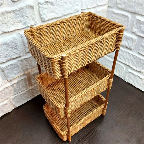 Fruits basket wicker shelf kitchen basket | Etsy