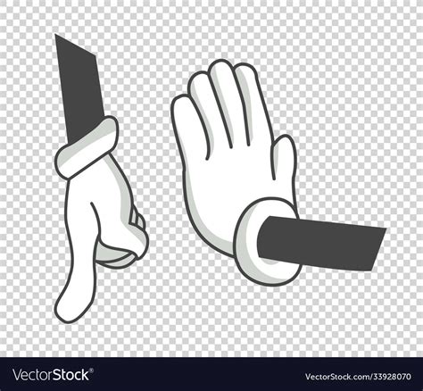 Cartoon hands clipart arms in different posesand Vector Image