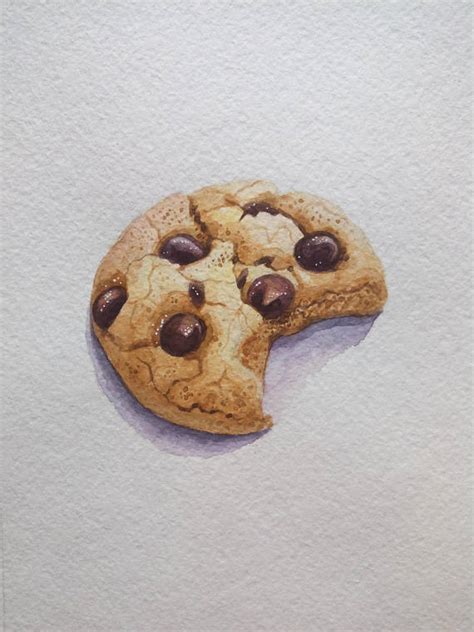 Chocolate Chip Cookie Drawing at PaintingValley.com | Explore ...