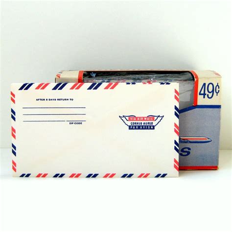 Vintage Airmail Envelopes Set of 5 by foundpaperco on Etsy