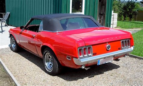 Red 1970 Ford Mustang Convertible