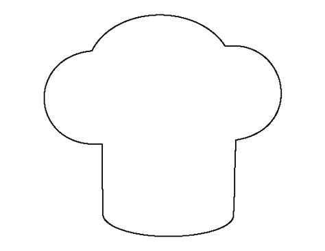 Printable Chef Hat Template for Crafts and Scrapbooking