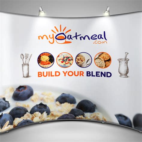 Trade show backdrop design for MyOatmeal.com | Signage contest