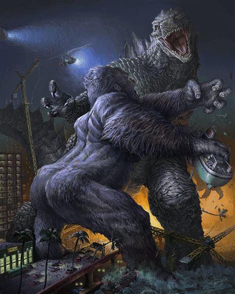 [Fanart] JKArt's finished his Godzilla vs Kong Art : r/GODZILLA