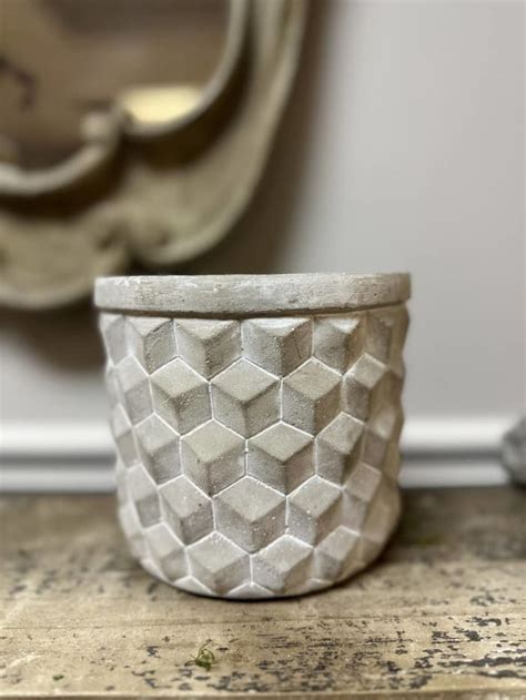 Geometric Cement Planter - Heirloom Potager