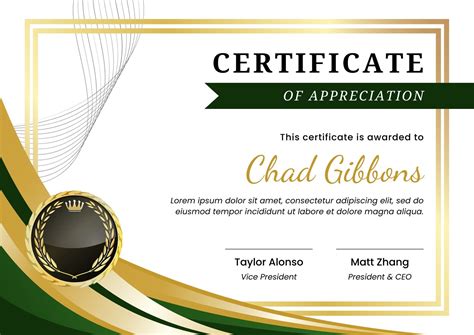 Certificate Of Appreciation Templates