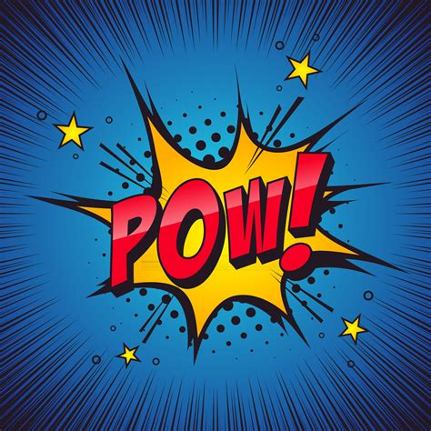 POW, sound effect. Comic book theme. 2920464 Vector Art at Vecteezy