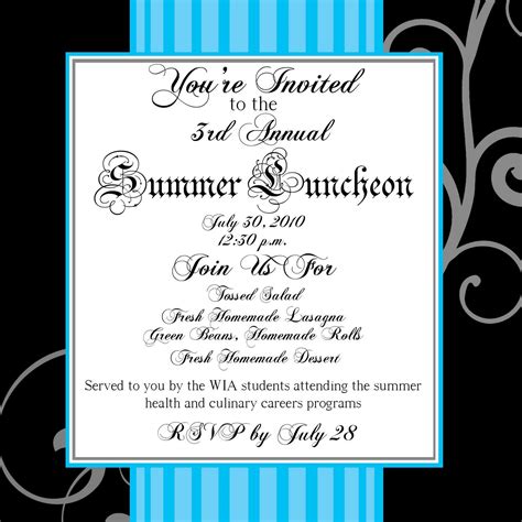 Sample Luncheon Invitation