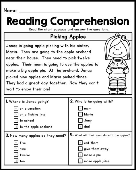 Reading Comprehension Grade 8 Worksheets