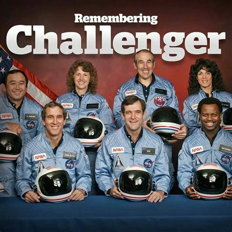 Challenger group photo | Space shuttle challenger, Shuttle challenger ...