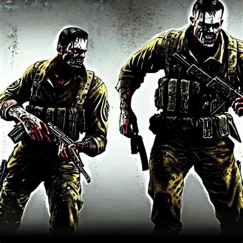 The four main characters in the Call of Duty Zombies... | OpenArt