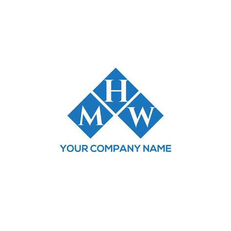 MHW letter logo design on WHITE background. MHW creative initials ...