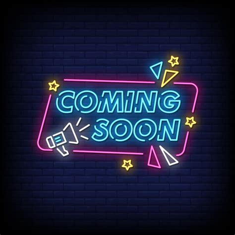 Coming Soon Neon Signs Style Text Vector 2418306 Vector Art at Vecteezy