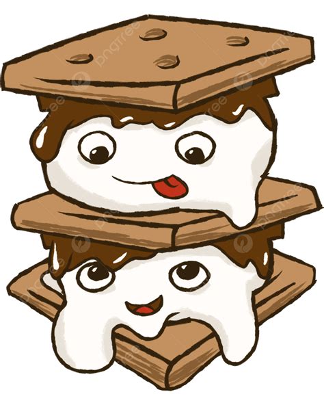 Delicious Cute Smores, Smores, Marshmallows, Mallows PNG Transparent ...