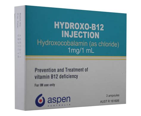 Hydroxo-B12 Hydroxocobalamin (1mg/ml) Injection 3 Ampoules | Healthylife