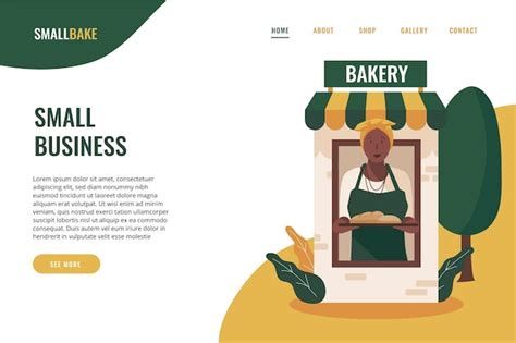 Free Vector | Small business landing page template