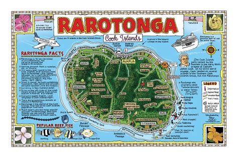 Rarotonga Cook Islands Map - Cities And Towns Map