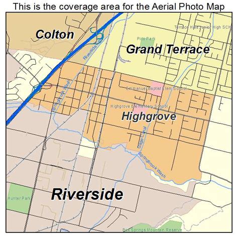 Aerial Photography Map of Highgrove, CA California