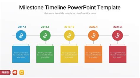 Free Milestone Timeline PowerPoint Template | Just Free Slide