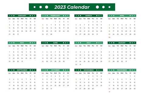 2023 Calendar Vector - Printable Calendar 2023