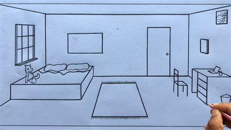 Draw A Room Using One Point Perspective ~ Drawing A Living Room In One ...