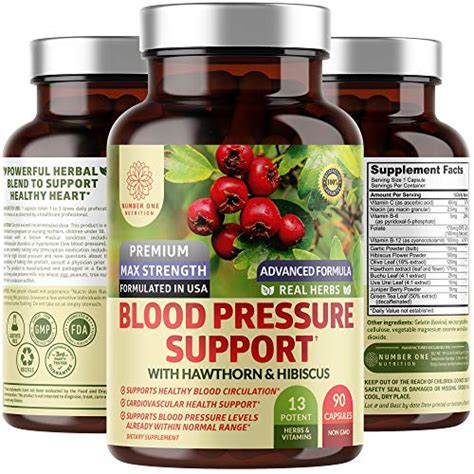 N1N Premium Blood Pressure Support with Hawthorn and Hibiscus [13 ...