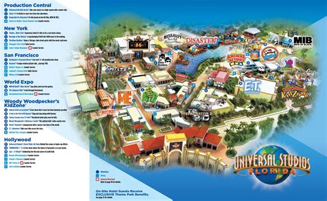 Universal Studios Florida Map - Orlando - Ontheworldmap.com