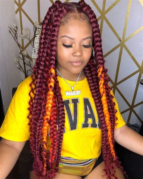 25 Breathtaking Burgundy Box Braids That Really Impress - New Natural ...