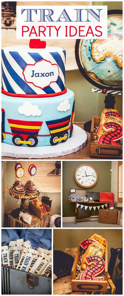 a collage of photos with train themed cakes and other things to do on ...